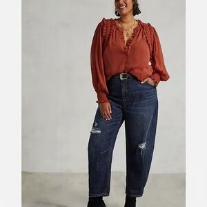 Anthropologie|Pilcro the bow boyfriend distressed relaxed jeans size 26